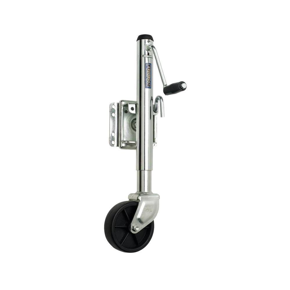 Fulton 1200 lbs Trailer Jack, 6 Inch Wheel, Zinc, for Marine Boat Applications