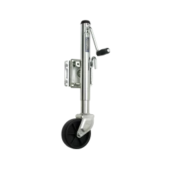 Fulton 1200 lbs Trailer Jack 6" Wheel Zinc Bolt-Thru Swivel 10" Lift Corrosion Resistant Bolt-On for Marine Boat and Recreational Applications 600 Hour Salt Spray Testing