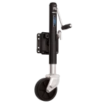 Fulton 1200 lbs Trailer Jack 6" Wheel Black Zinc Bolt-Thru Swivel 10" Lift Corrosion Resistant Bolt-On for Marine Boat and Recreational Applications 600 Hour Salt Spray Testing