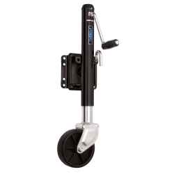 Fulton 1200 lbs Trailer Jack 6" Wheel Black Zinc Bolt-Thru Swivel 10" Lift Corrosion Resistant Bolt-On for Marine Boat and Recreational Applications 600 Hour Salt Spray Testing