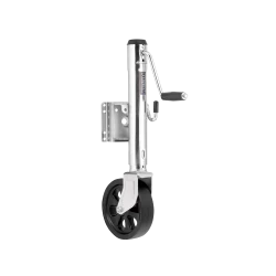 Fulton 1500 lbs Trailer Jack 8 Inch Spoked Wheel Zinc Bolt-Thru Swivel 12" Lift Corrosion Resistant Bolt-On for Marine Boat and Recreational Applications 600 Hour Salt Spray Testing