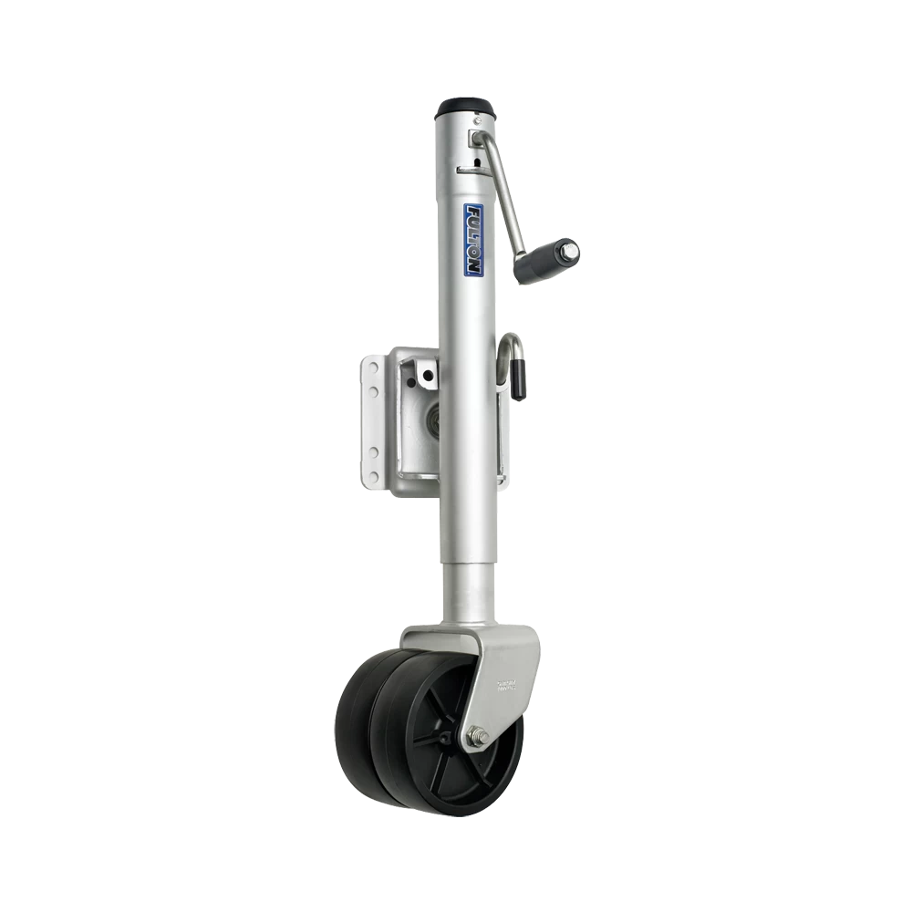 Fulton 1500 lbs Dual Wheel Trailer Jack, Zinc Finish, for Marine Boat Applications
