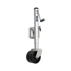 Fulton 1500 lbs Trailer Jack Dual Wheel Zinc Bolt-Thru Swivel 12" Lift Corrosion Resistant Bolt-On for Marine Boat and Recreational Applications 600 Hour Salt Spray Testing