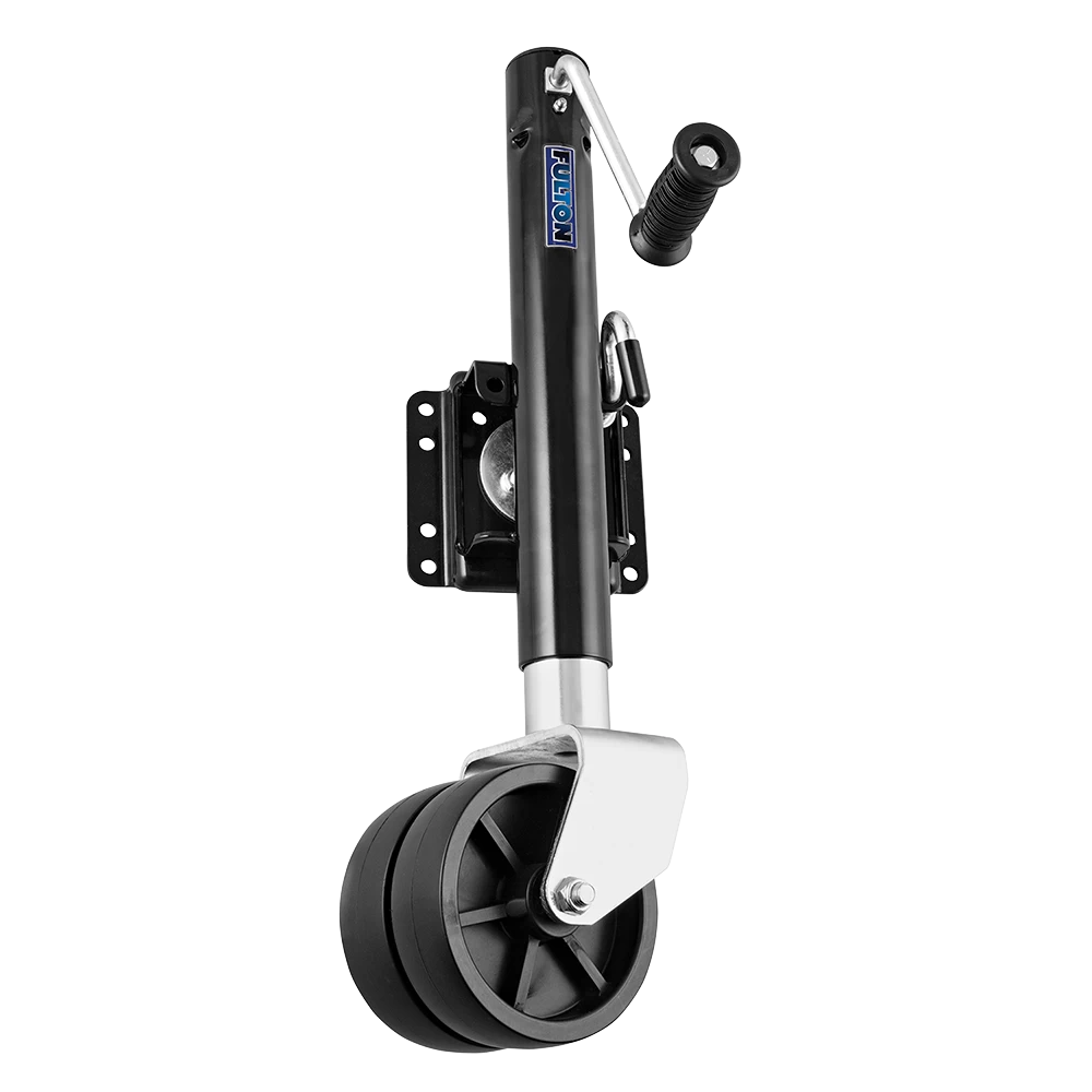 Fulton 1500 lbs Dual Wheel Trailer Jack, Black Zinc, for Marine and Boat Applications