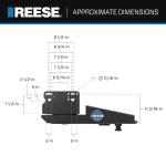 Reese 20K Fifth Wheel Trailer Hitch with Sidewinder for short beds