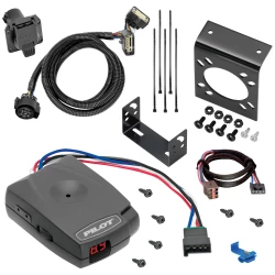 For 11-19 Ford Explorer 7 Way Trailer Wiring RV 7 Pin 7 Blade + Pro Series Pilot Brake Controller + Plug & Play Adapter By Tekonsha