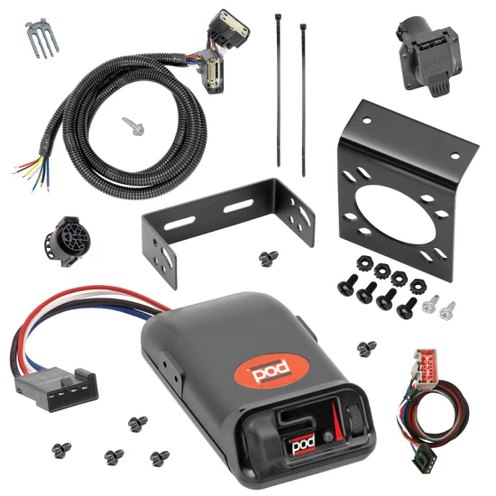 For 2015-2021 Ford F-150 7-Way RV Wiring + Pro Series POD Brake Control + Plug & Play BC Adapter By Tekonsha