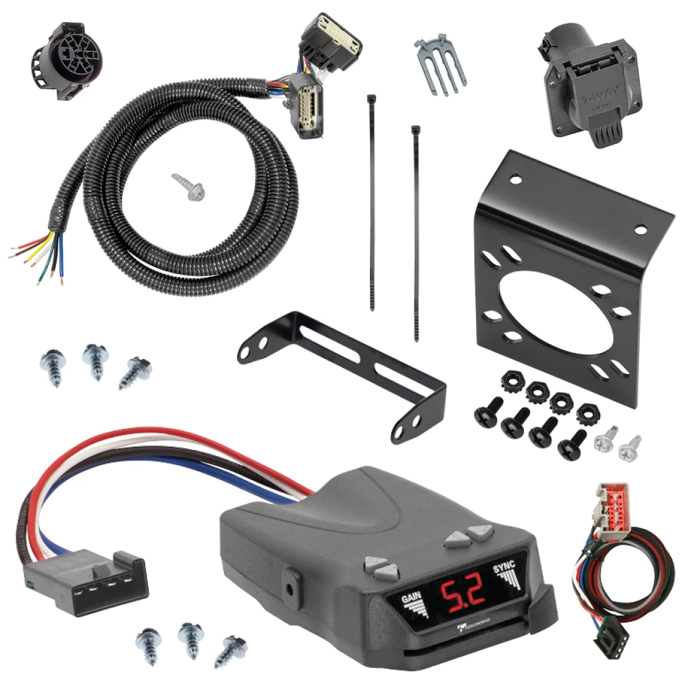 For 2015-2021 Ford F-150 7-Way RV Wiring + Tekonsha Brakeman IV Brake Control + Plug & Play BC Adapter By Tekonsha