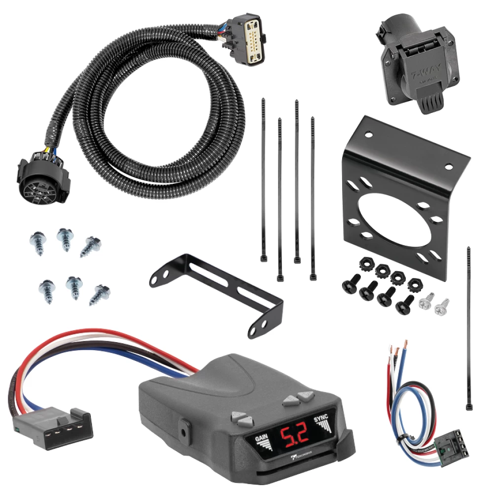 For 2018-2024 Buick Enclave 7-Way RV Wiring + Tekonsha Brakeman IV Brake Control + Generic BC Wiring Adapter By Tekonsha