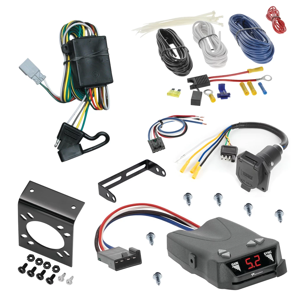 For 2001-2006 Acura MDX 7-Way RV Wiring + Tekonsha Brakeman IV Brake Control + Generic BC Wiring Adapter By Tekonsha