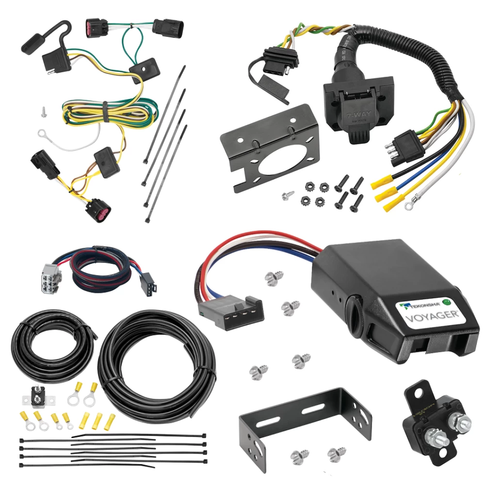 For 2009-2012 Chevrolet Traverse 7-Way RV Wiring + Tekonsha Voyager Brake Control + Plug & Play BC Adapter By Tekonsha