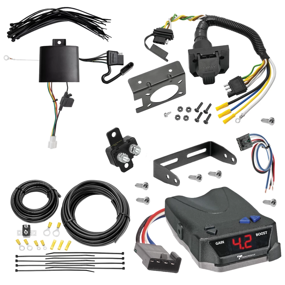 For 2019-2022 Acura RDX 7-Way RV Wiring + Tekonsha BRAKE-EVN Brake Control + Generic BC Wiring Adapter (For With +12V Power Provision Models) By Tekonsha