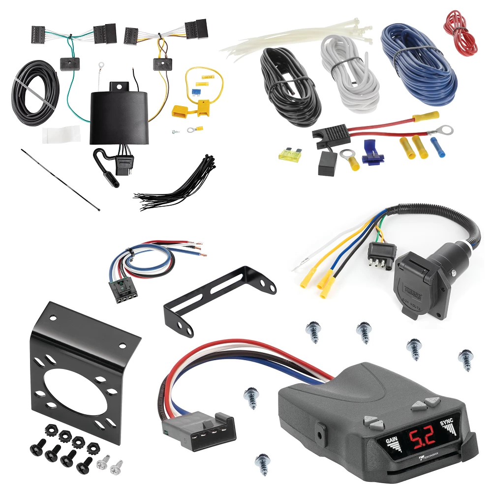 For 2018-2021 BMW X3 7-Way RV Wiring + Tekonsha Brakeman IV Brake Control + Generic BC Wiring Adapter By Tekonsha