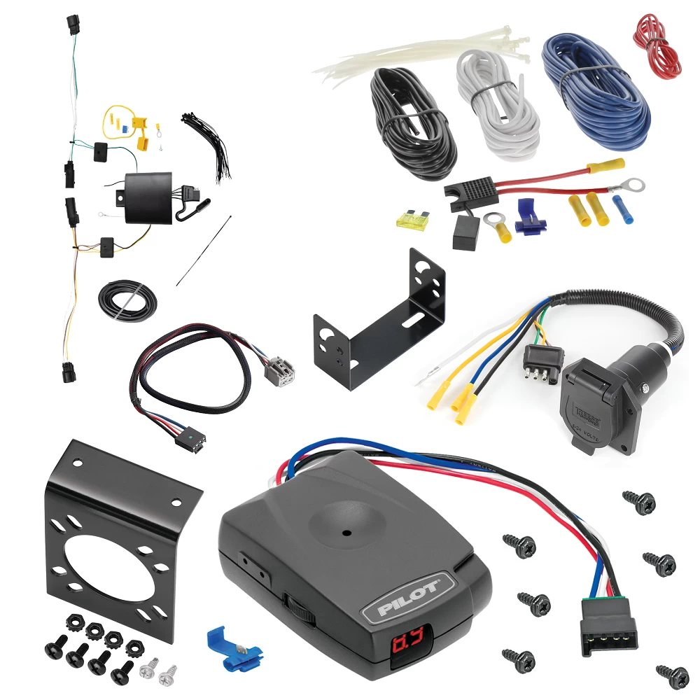 For 2021-2024 Chrysler Pacifica 7-Way RV Wiring + Pro Series Pilot Brake Control + Plug & Play BC Adapter By Tekonsha