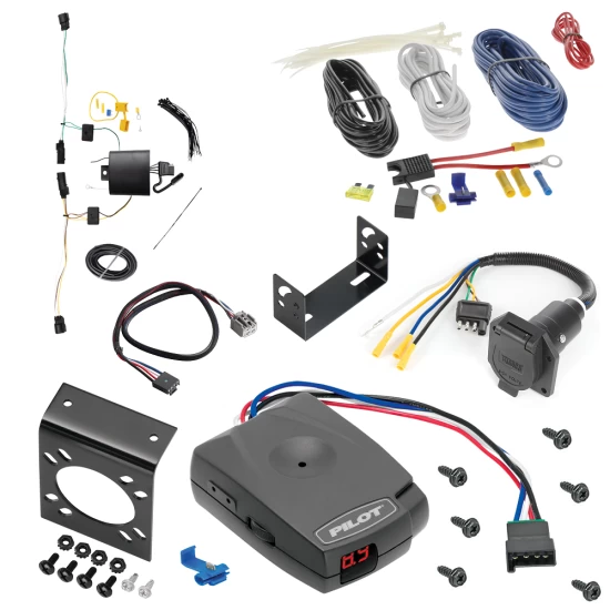 For 2021-2024 Chrysler Pacifica 7-Way RV Wiring + Pro Series Pilot Brake Control + Plug & Play BC Adapter By Tekonsha