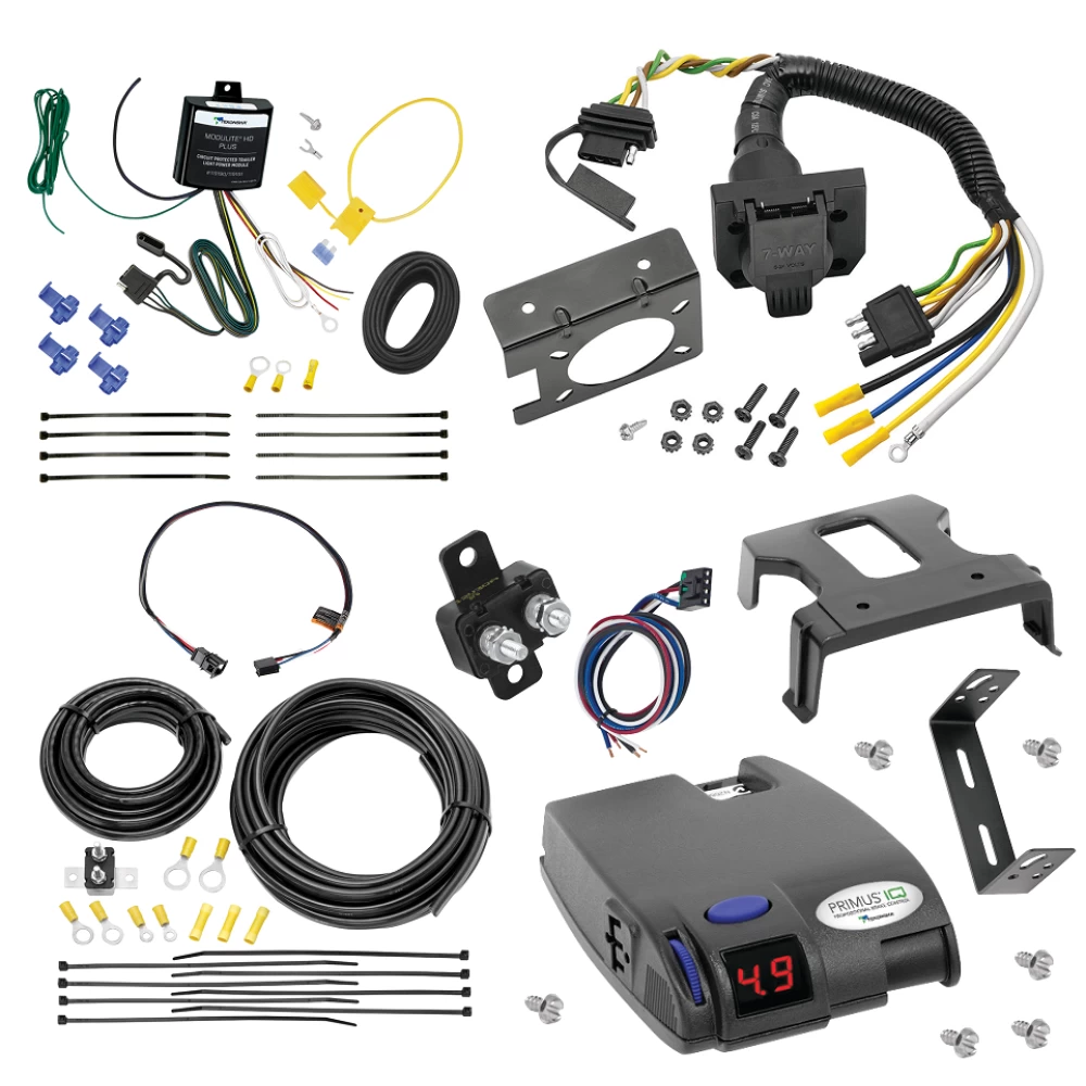 For 2019-2024 Audi Q5 7-Way RV Wiring + Tekonsha Primus IQ Brake Control + Plug & Play BC Adapter By Tekonsha