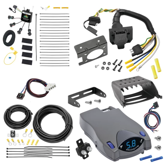 For 2007-2010 Dodge Ram 3500 7-Way RV Wiring w/ Zero Contact ZCI Module + Tekonsha Prodigy P2 Brake Control + Plug & Play BC Adapter By Tekonsha