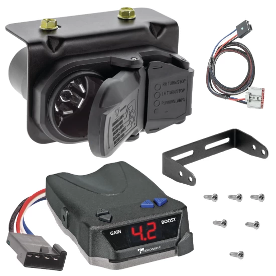 For 2019-2024 Chevrolet Silverado 1500 7-Way RV Wiring + Tekonsha BRAKE-EVN Brake Control + Plug & Play BC Adapter By Tekonsha