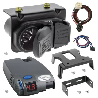 For 2014-2020 Chevrolet Silverado 1500 7-Way RV Wiring + Tekonsha Primus IQ Brake Control + Plug & Play BC Adapter By Tekonsha