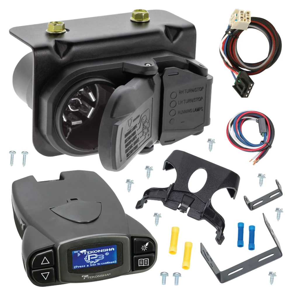 For 2014-2020 Chevrolet Silverado 1500 7-Way RV Wiring + Tekonsha Prodigy P3 Brake Control + Plug & Play BC Adapter By Tekonsha