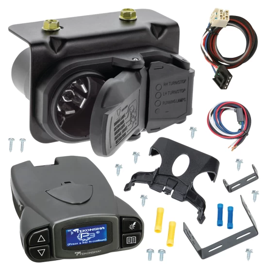 For 2014-2020 Chevrolet Silverado 1500 7-Way RV Wiring + Tekonsha Prodigy P3 Brake Control + Plug & Play BC Adapter By Tekonsha