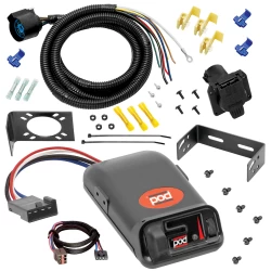 For 1994-1996 Ford F-350 7 Way Trailer Wiring RV 7 Pin 7 Blade + Pro Series POD Brake Controller + Plug & Play Adapter By Tow Ready