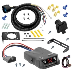 For 1994-1996 Ford F-250 7 Way Trailer Wiring RV 7 Pin 7 Blade + Tekonsha Brakeman IV Brake Controller + Plug & Play Adapter By Tow Ready