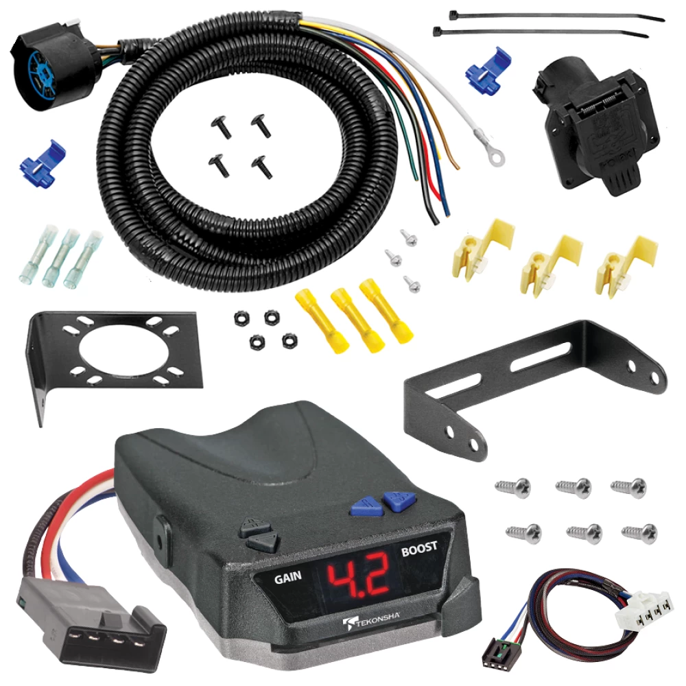 For 1995-2002 Dodge Ram 3500 7-Way RV Wiring + Tekonsha BRAKE-EVN Brake Control + Plug & Play BC Adapter By Tow Ready
