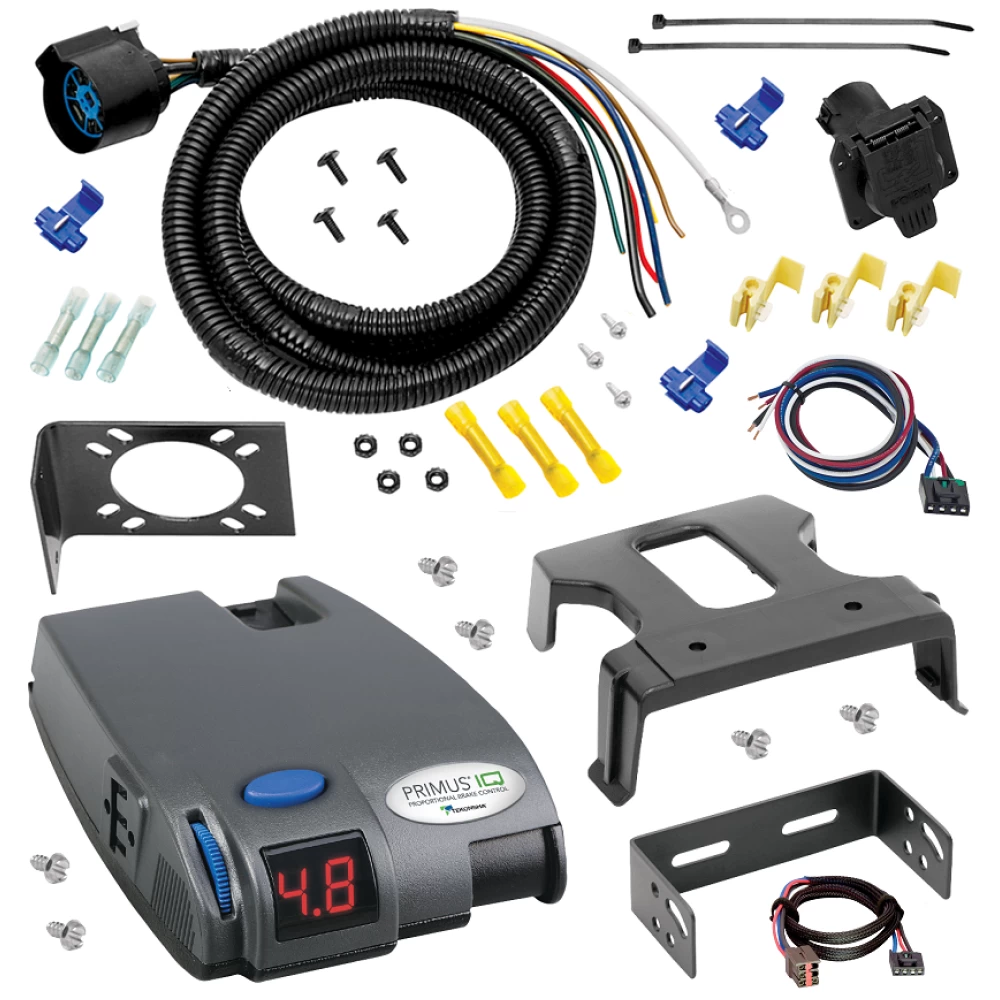 For 1997-1997 Ford F-350 7-Way RV Wiring + Tekonsha Primus IQ Brake Control + Plug & Play BC Adapter (For Heavy Duty Models) By Tow Ready