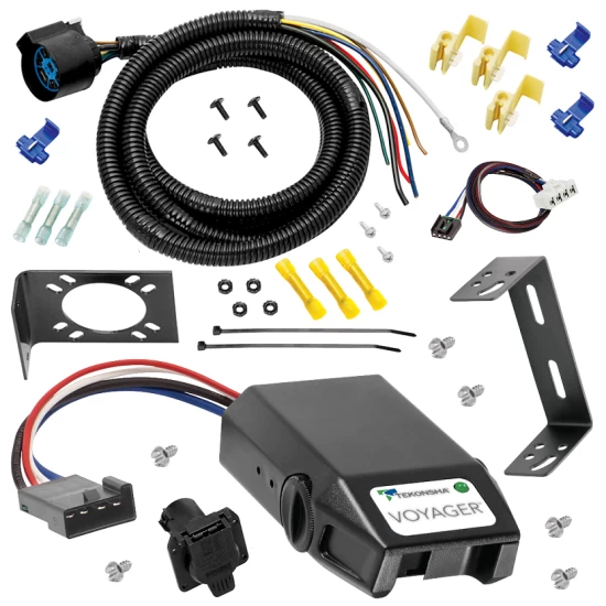 For 1995-2001 Dodge Ram 1500 7-Way RV Wiring + Tekonsha Voyager Brake Control + Plug & Play BC Adapter By Tow Ready