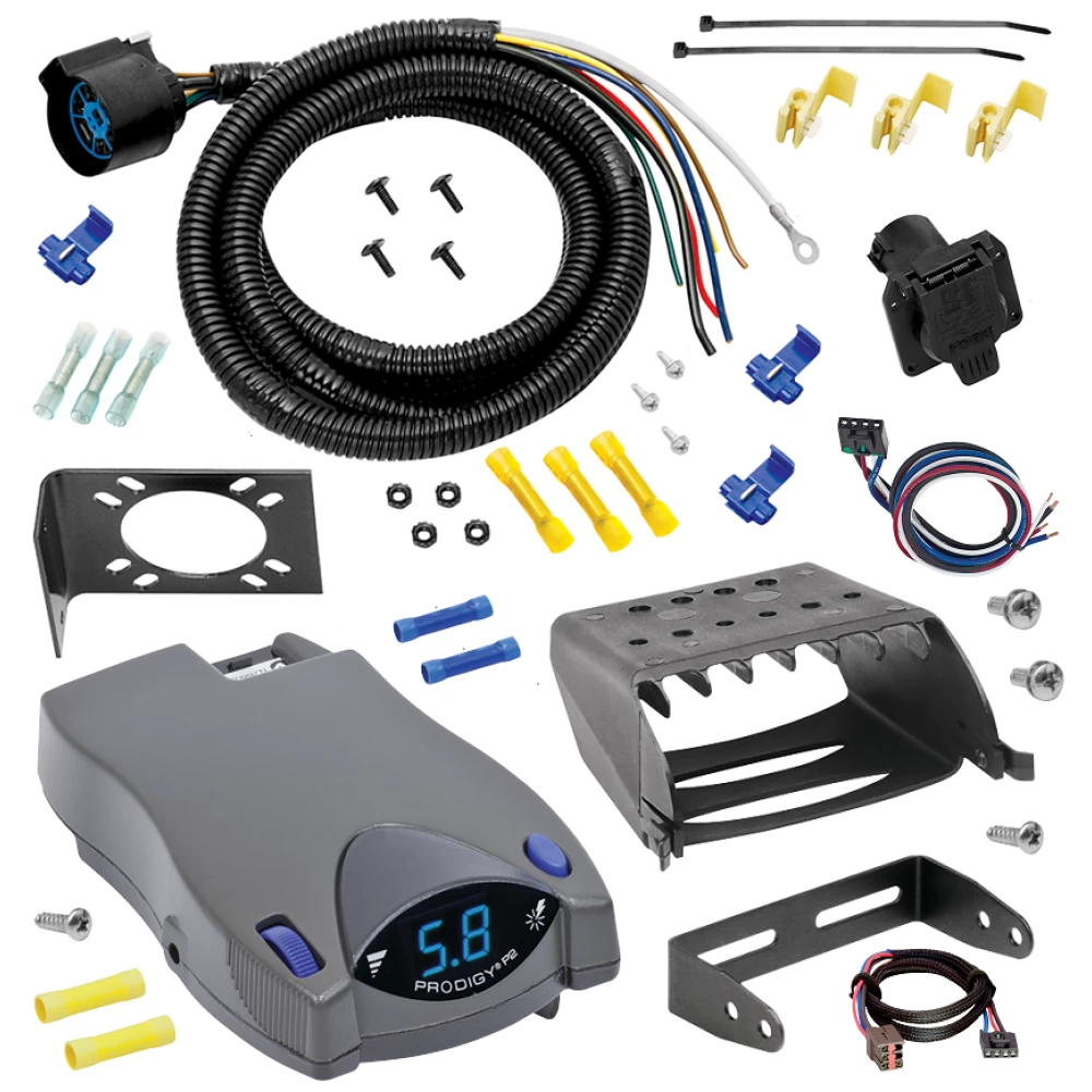 For 1997-1997 Ford F-350 7-Way RV Wiring + Tekonsha Prodigy P2 Brake Control + Plug & Play BC Adapter (For Heavy Duty Models) By Tow Ready