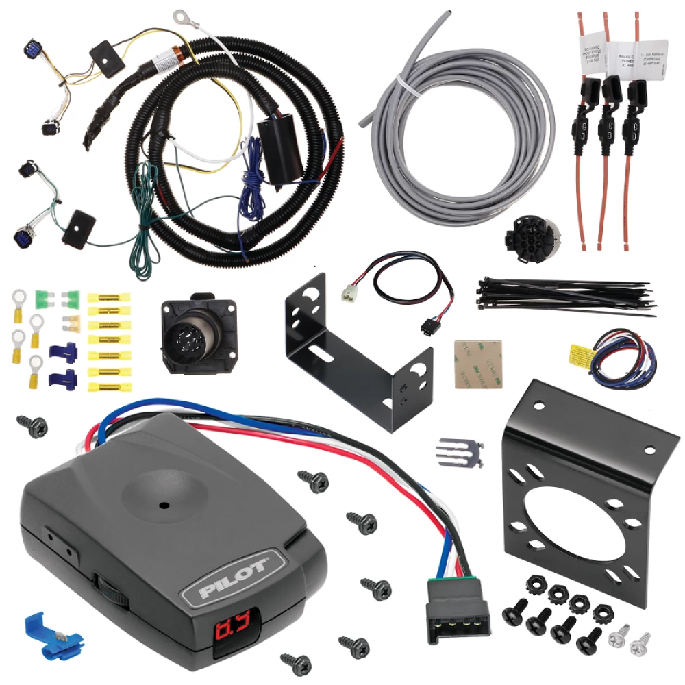 For 2023-2024 KIA Telluride 7-Way RV Wiring + Pro Series Pilot Brake Control + Plug & Play BC Adapter By Tekonsha