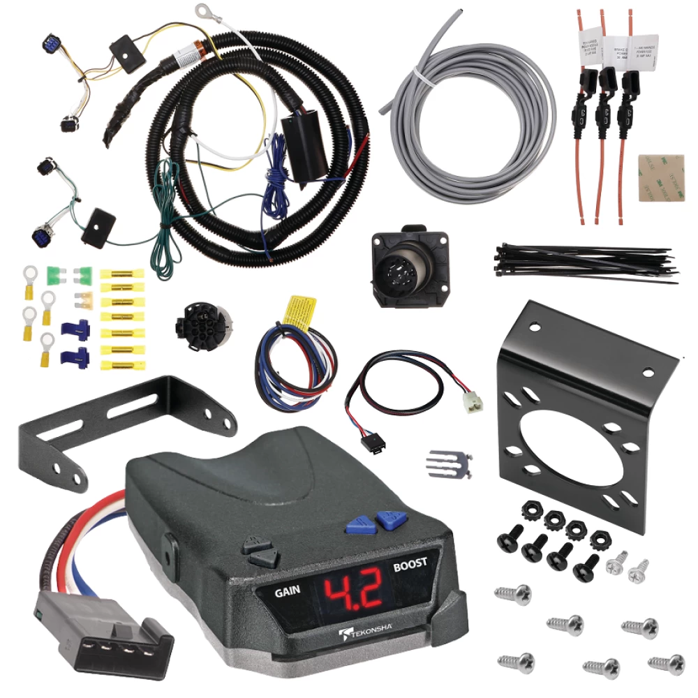 For 2023-2024 KIA Telluride 7-Way RV Wiring + Tekonsha BRAKE-EVN Brake Control + Plug & Play BC Adapter By Tekonsha