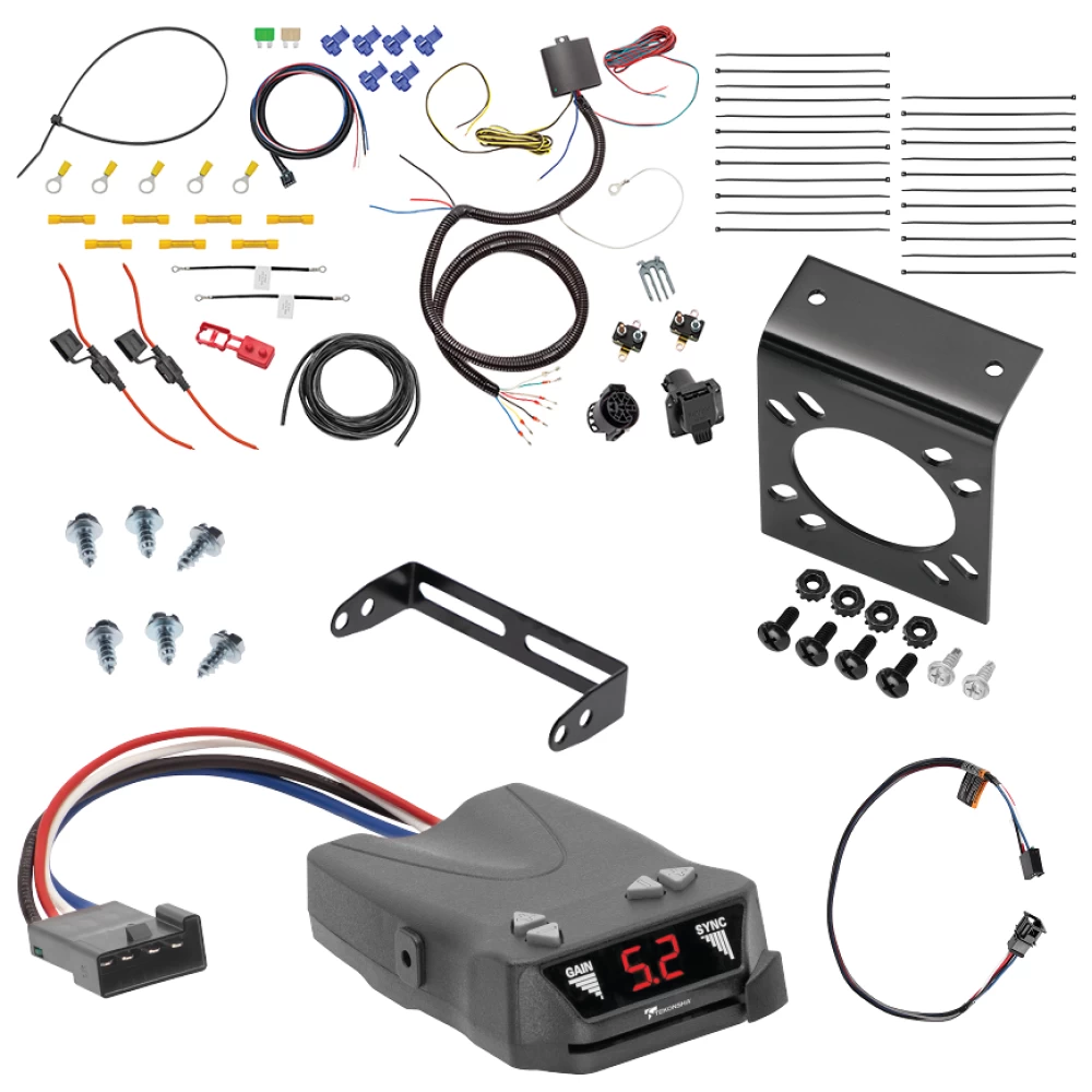 For 2007-2024 Audi Q7 7-Way RV Wiring + Tekonsha Brakeman IV Brake Control + Plug & Play BC Adapter By Tekonsha