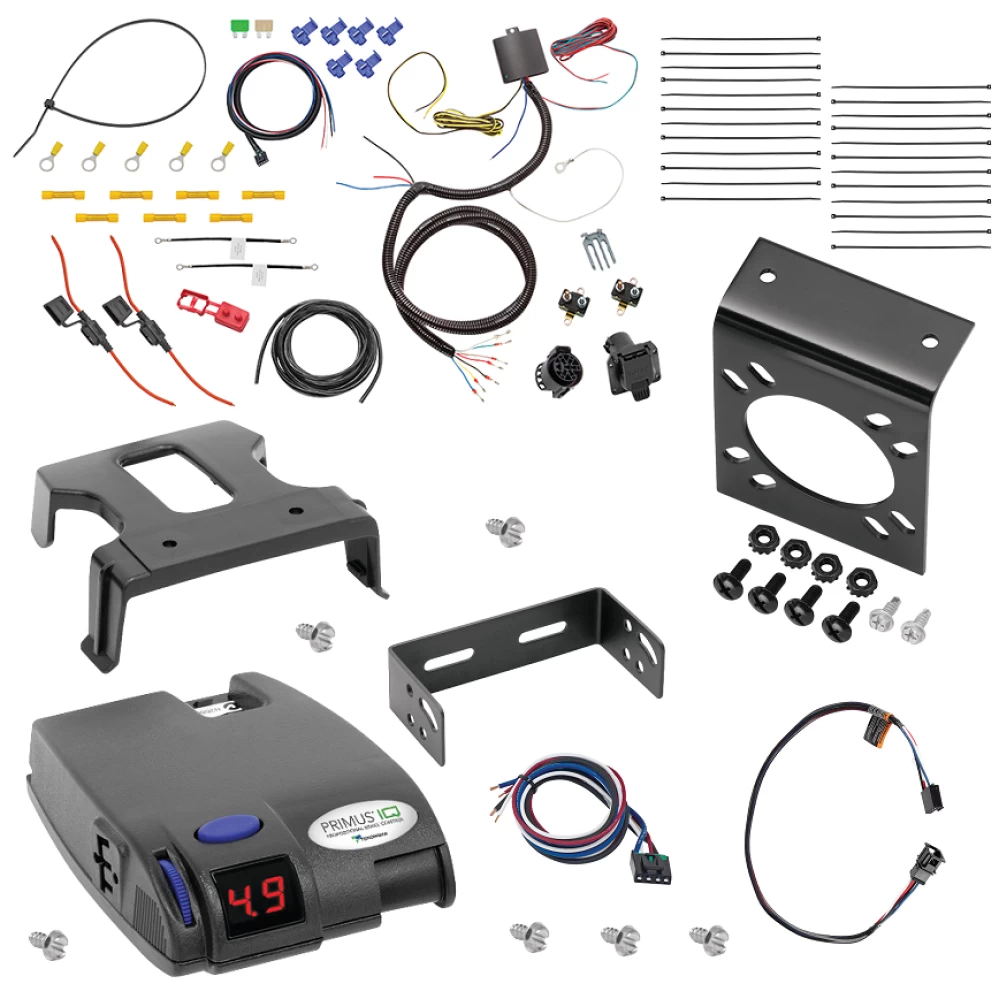 For 2007-2024 Audi Q7 7-Way RV Wiring + Tekonsha Primus IQ Brake Control + Plug & Play BC Adapter By Tekonsha