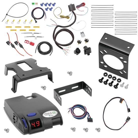 For 2007-2024 Audi Q7 7-Way RV Wiring + Tekonsha Primus IQ Brake Control + Plug & Play BC Adapter By Tekonsha