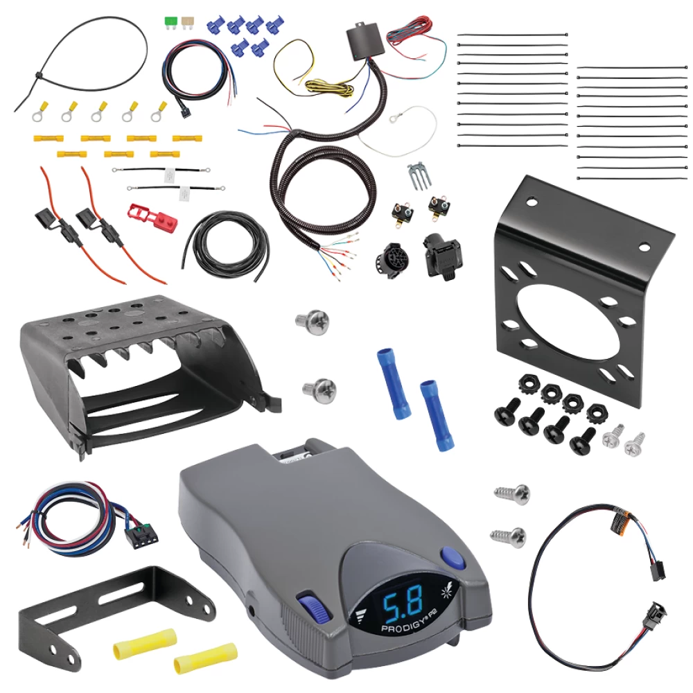 For 2007-2024 Audi Q7 7-Way RV Wiring + Tekonsha Prodigy P2 Brake Control + Plug & Play BC Adapter By Tekonsha