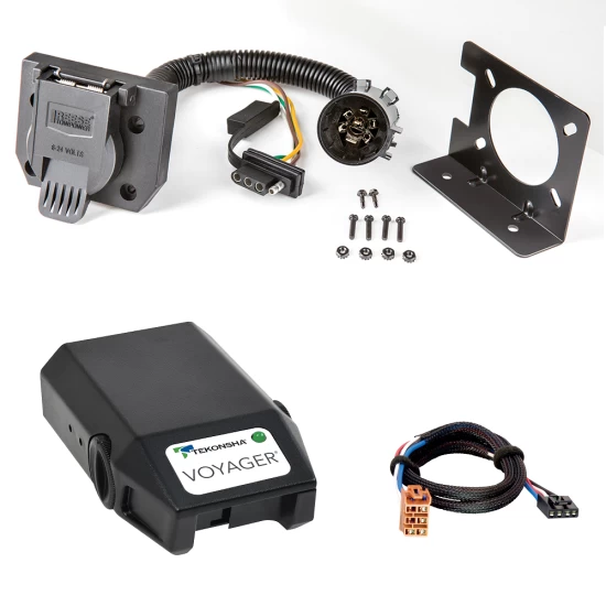 For 2003-2007 Chevrolet Silverado 1500 7-Way RV Wiring + Tekonsha Voyager Brake Control + Plug & Play BC Adapter By Reese Towpower