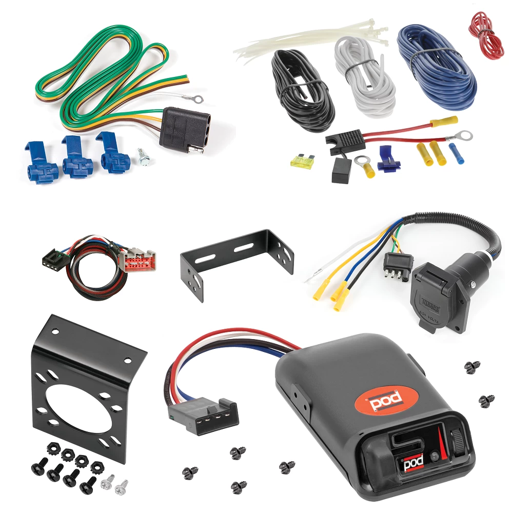For 2019-2024 Ford F-350 Super Duty 7-Way RV Wiring + Pro Series POD Brake Control + Plug & Play BC Adapter By Reese Towpower
