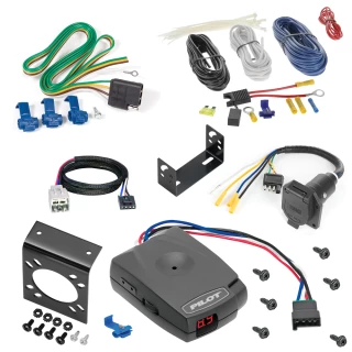 For 2005-2007 Ford F-450 Super Duty 7-Way RV Wiring + Pro Series Pilot Brake Control + Plug & Play BC Adapter By Reese Towpower