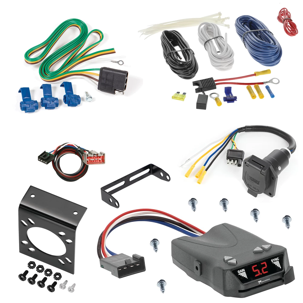 For 2019-2024 Ford F-350 Super Duty 7-Way RV Wiring + Tekonsha Brakeman IV Brake Control + Plug & Play BC Adapter By Reese Towpower