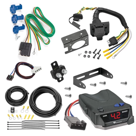 For 2006-2009 Dodge Ram 1500 7-Way RV Wiring + Tekonsha BRAKE-EVN Brake Control + Plug & Play BC Adapter By Reese Towpower