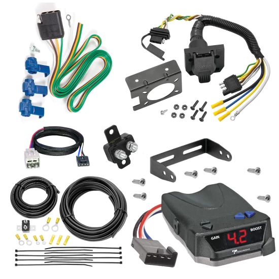 For 2005-2007 Ford F-450 Super Duty 7-Way RV Wiring + Tekonsha BRAKE-EVN Brake Control + Plug & Play BC Adapter By Reese Towpower