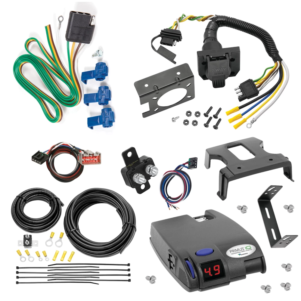 For 2008-2019 Ford F-350 Super Duty 7-Way RV Wiring + Tekonsha Primus IQ Brake Control + Plug & Play BC Adapter By Reese Towpower