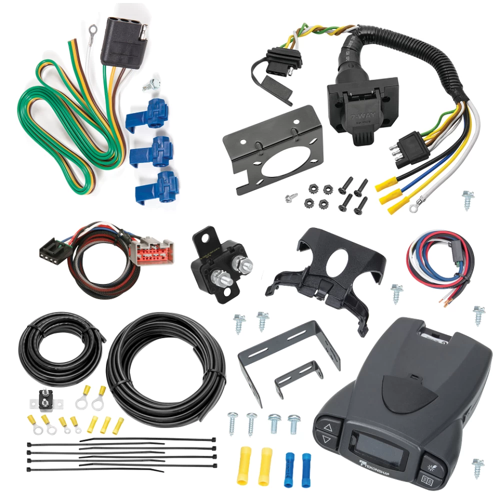 For 2008-2019 Ford F-350 Super Duty 7-Way RV Wiring + Tekonsha Prodigy P3 Brake Control + Plug & Play BC Adapter By Reese Towpower