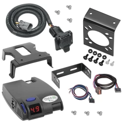 For 99-04 Ford F-250 350 450 550 Super Duty 7 Way Trailer Wiring RV 7 Pin 7 Blade + Tekonsha Primus IQ Brake Controller + Plug & Play Adapter By Tekonsha