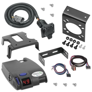 For 1999-2001 Ford F-250 Super Duty 7-Way RV Wiring + Tekonsha Primus IQ Brake Control + Plug & Play BC Adapter (For w/Factory 4-Flat Models) By Tekonsha