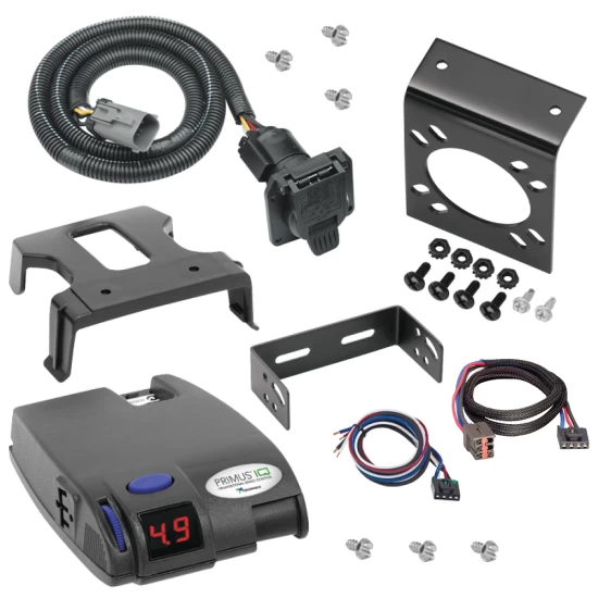For 1999-2001 Ford F-250 Super Duty 7-Way RV Wiring + Tekonsha Primus IQ Brake Control + Plug & Play BC Adapter (For w/Factory 4-Flat Models) By Tekonsha