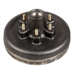 Lippert 12x2 RH self‑adjusting brake with 12 inch 6‑lug drum hub 6K axle compatible with Dexter AL‑KO Rockwell