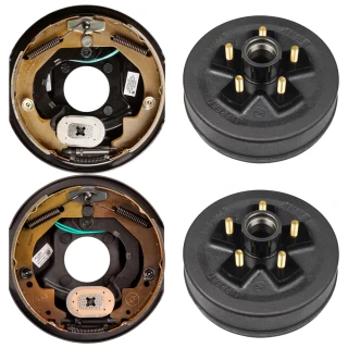Lippert 3,500 lb electric brake kit with (2-Pairs) 10 in drum-hubs only 5-on-4.5 pattern